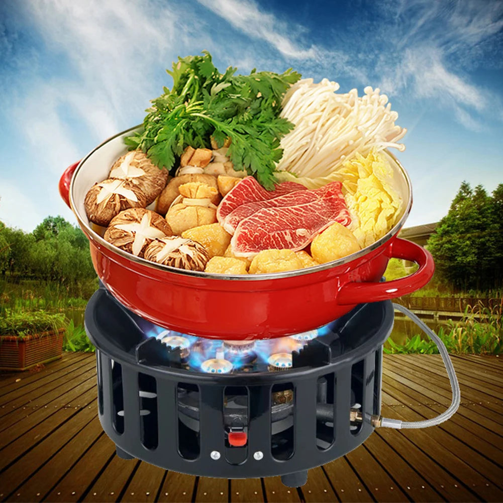 21000W Electronic Ignition Gas Stove Portable Camping Cooker Adapter