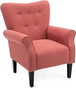 Modern Wingback Accent Chair High Back Floral Upholstered Armchair