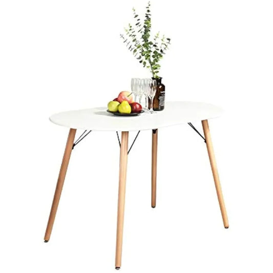 Oval Round Mid Century Modern Dining Table for Kitchen Living Room Bistro