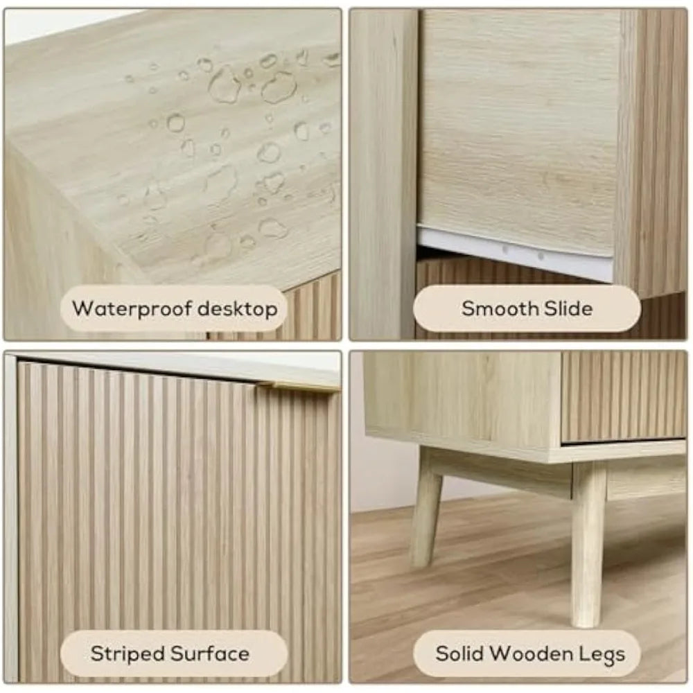 Modern 4 Drawer Dresser Farmhouse Storage Chest for Bedroom Living Room