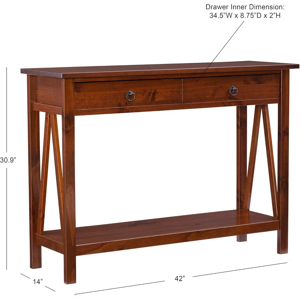 Home Decor Console Table Antique Tobacco Modern Minimalist Furniture