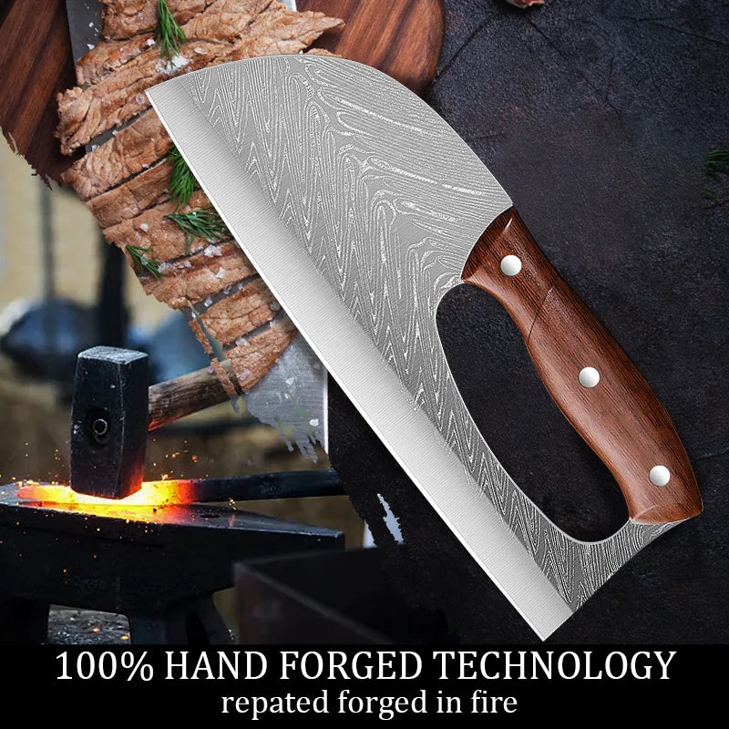 1/3PCS High Carbon Steel Boning Knife Handmade Professional Chef Knife