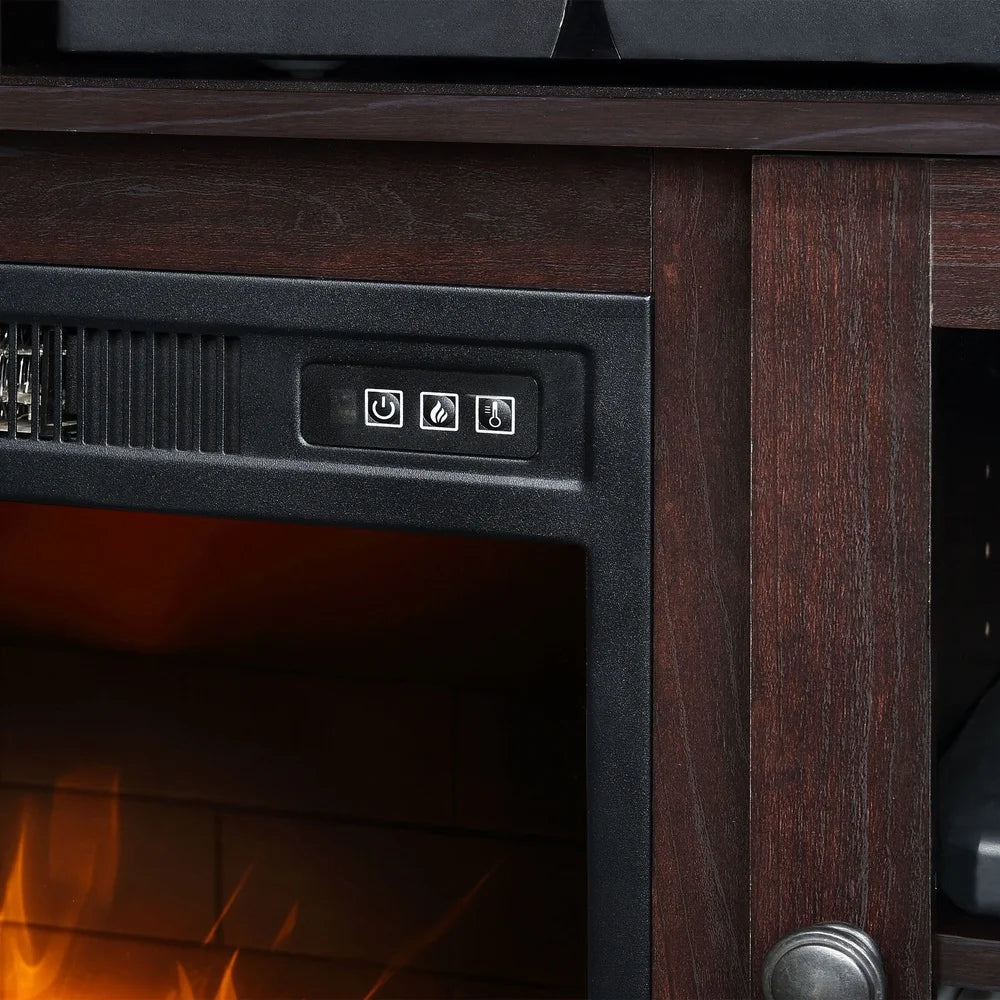 Ljustra Media Fireplace TV Stand for TVs up to 55 inch Adjustable Shelves