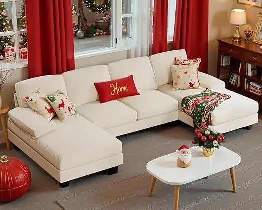 Ljustra Modern Sectional Sofa Couch U-Shaped 4 Seat Living Room