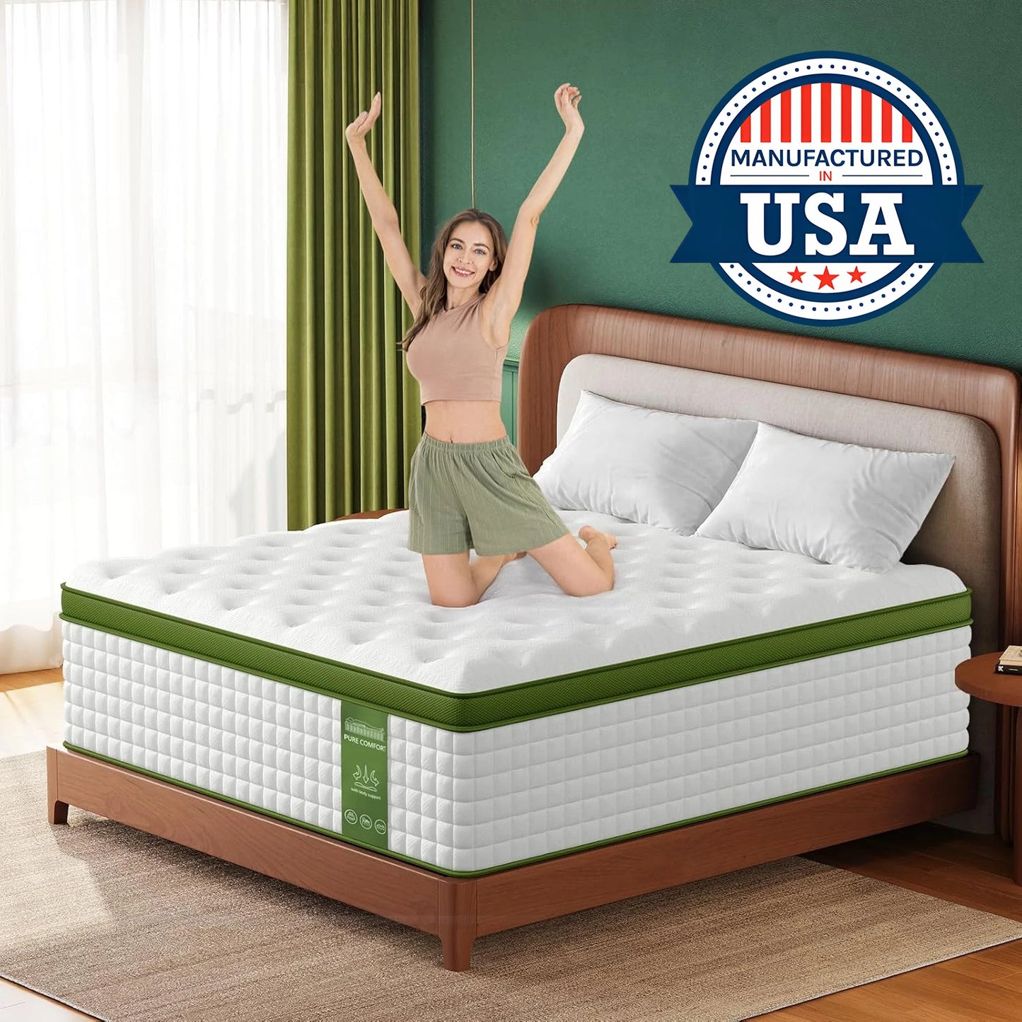 Ljustra Hybrid Mattress 12 Inch Full Queen King Gel Memory Foam Support