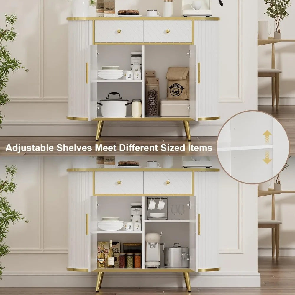 Ljustra Modern Sideboard Buffet Cabinet Storage Console Table 43.3''