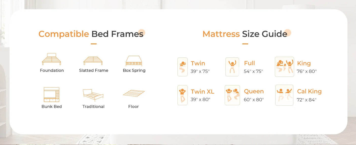 Ljustra 10 Inch Medium Firm Hybrid Mattress Bed in a Box Memory Foam