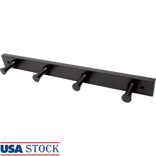 Wall Mounted Wood Hook Rack 4 Hooks Entryway Organizer Easy Install 35 lbs