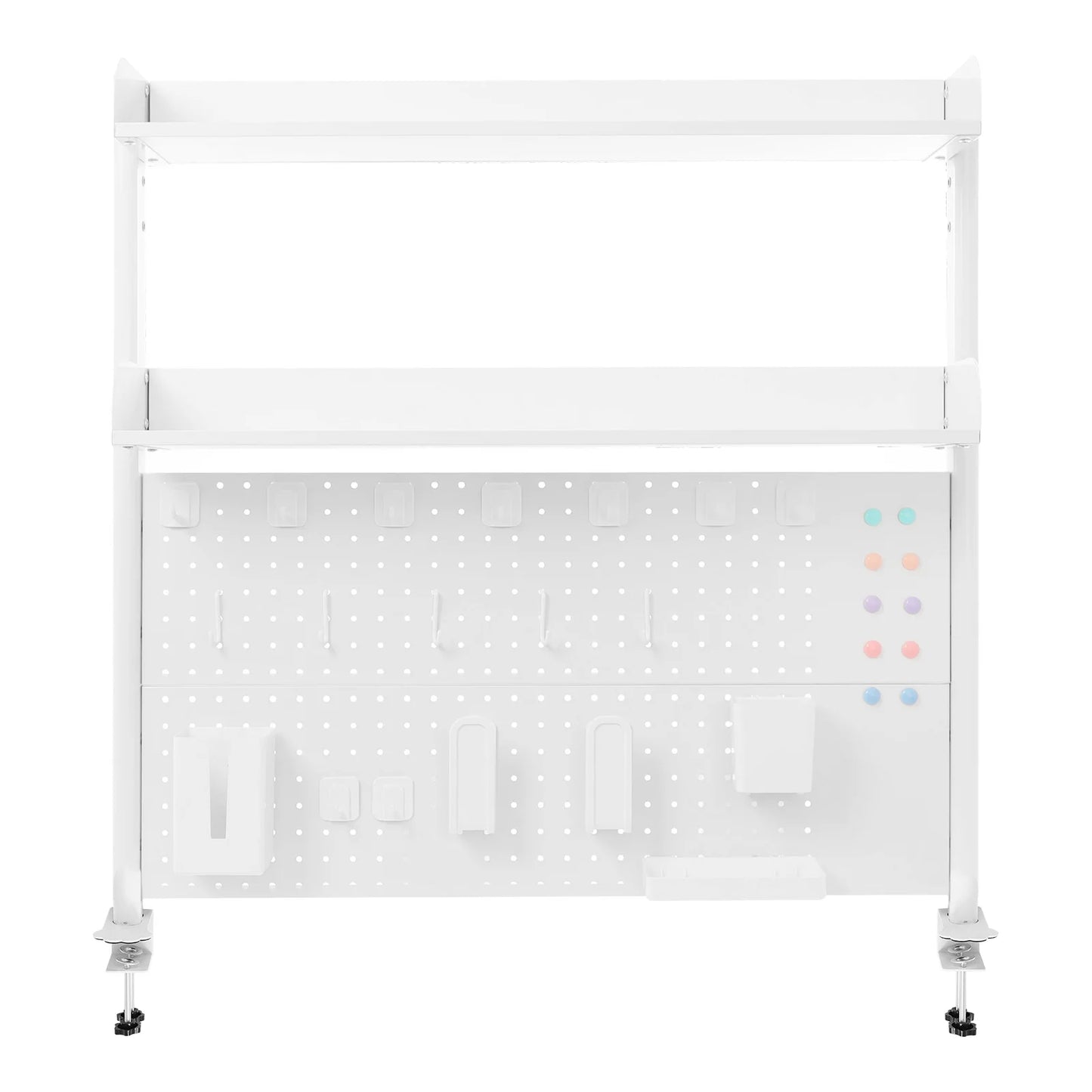 Desktop Bookshelf Clip-on Desk Organizer Modern Metal Storage Solution