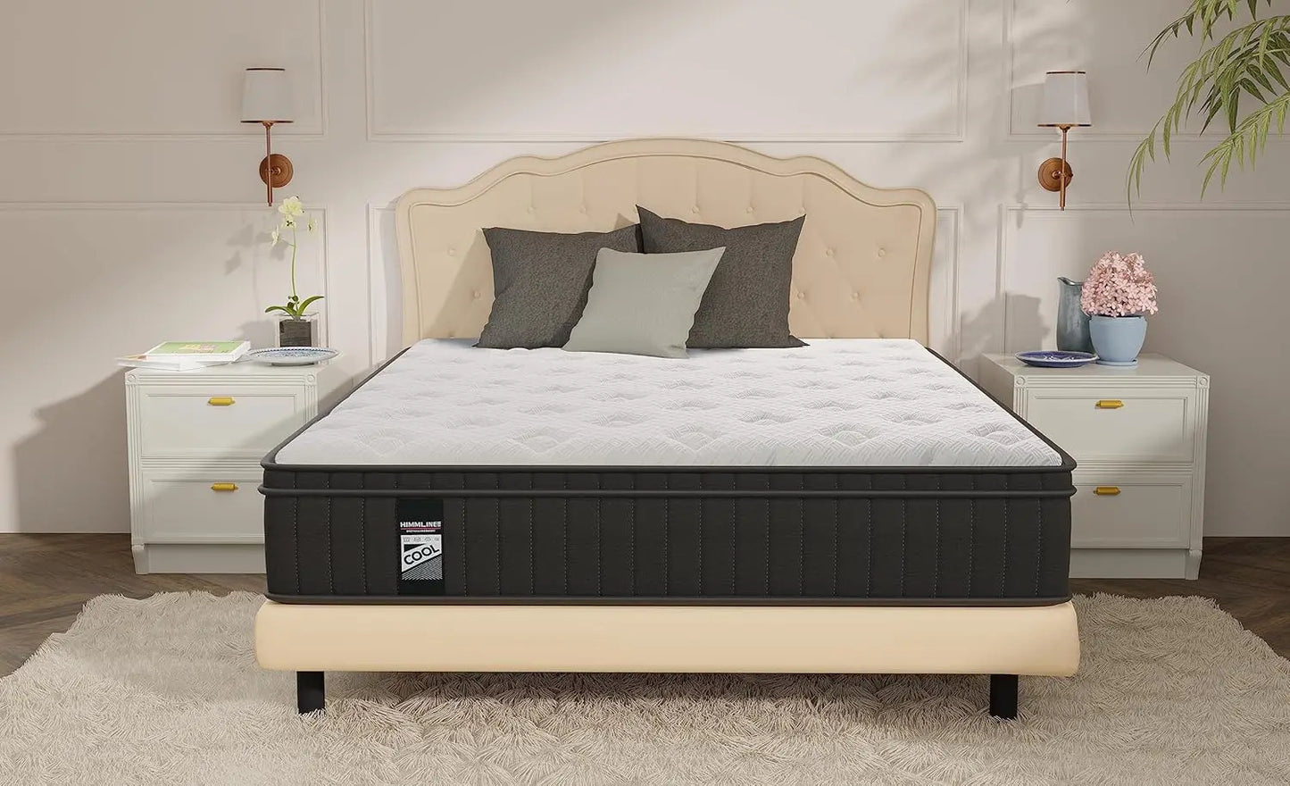 Ljustra 10 Inch Hybrid Queen Mattress with Memory Foam and Pocket Springs