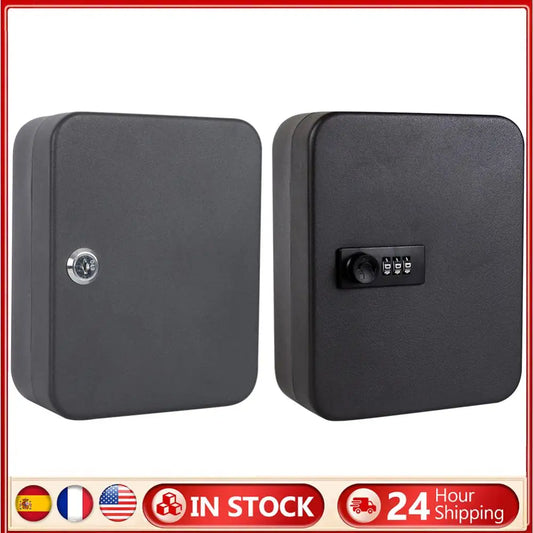 Wall Mounted Key Cabinet with 20 Hooks and Locking Security System