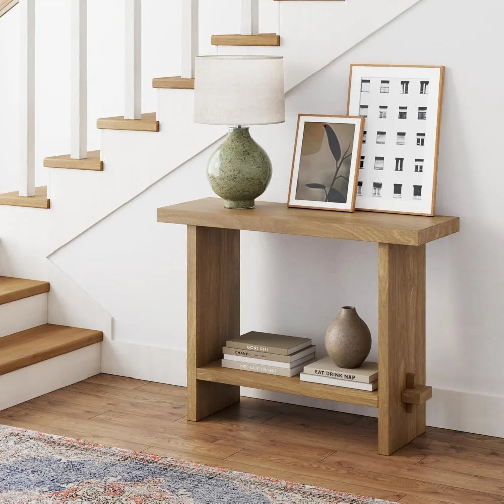 Virgo Wood Accent Storage Console Table for Entryway Living Room