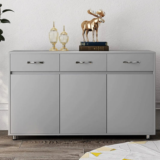 Buffet Kitchen Cabinet Storage Sideboard with 3 Doors and 3 Drawers
