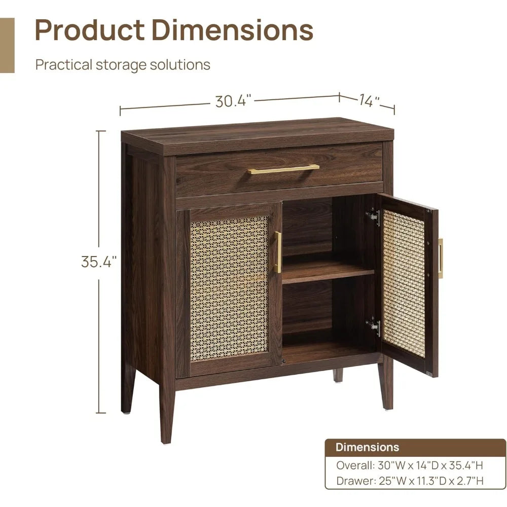 Mid Century Modern Sideboard Buffet Cabinet Set of 2 with Drawers