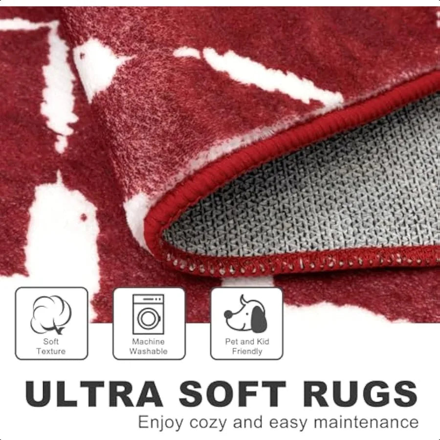 Kitchen Runner Rug Washable Soft Non Slip Christmas Hallway Distressed