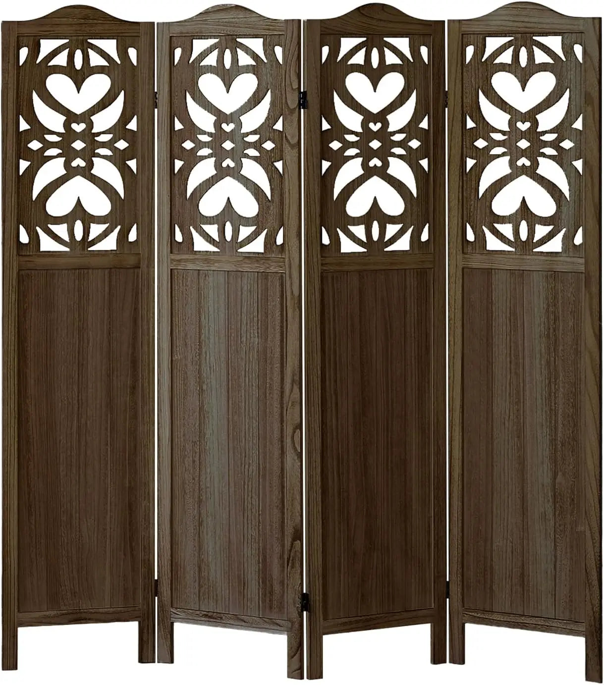 Carved 3 Panel Room Divider Folding Privacy Screen Home Decor Partition