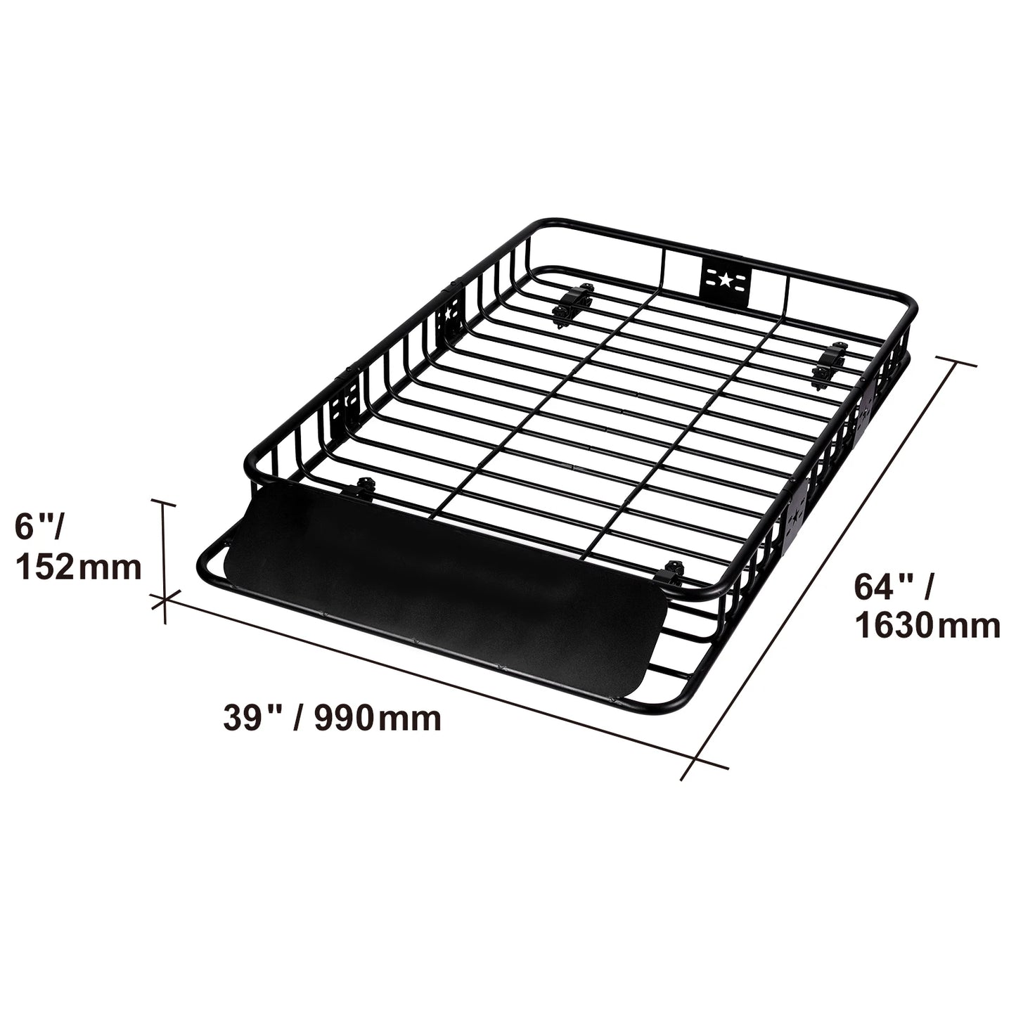 Ljustra Roof Rack Cargo Basket 46x36 Heavy-Duty 200LBS Capacity