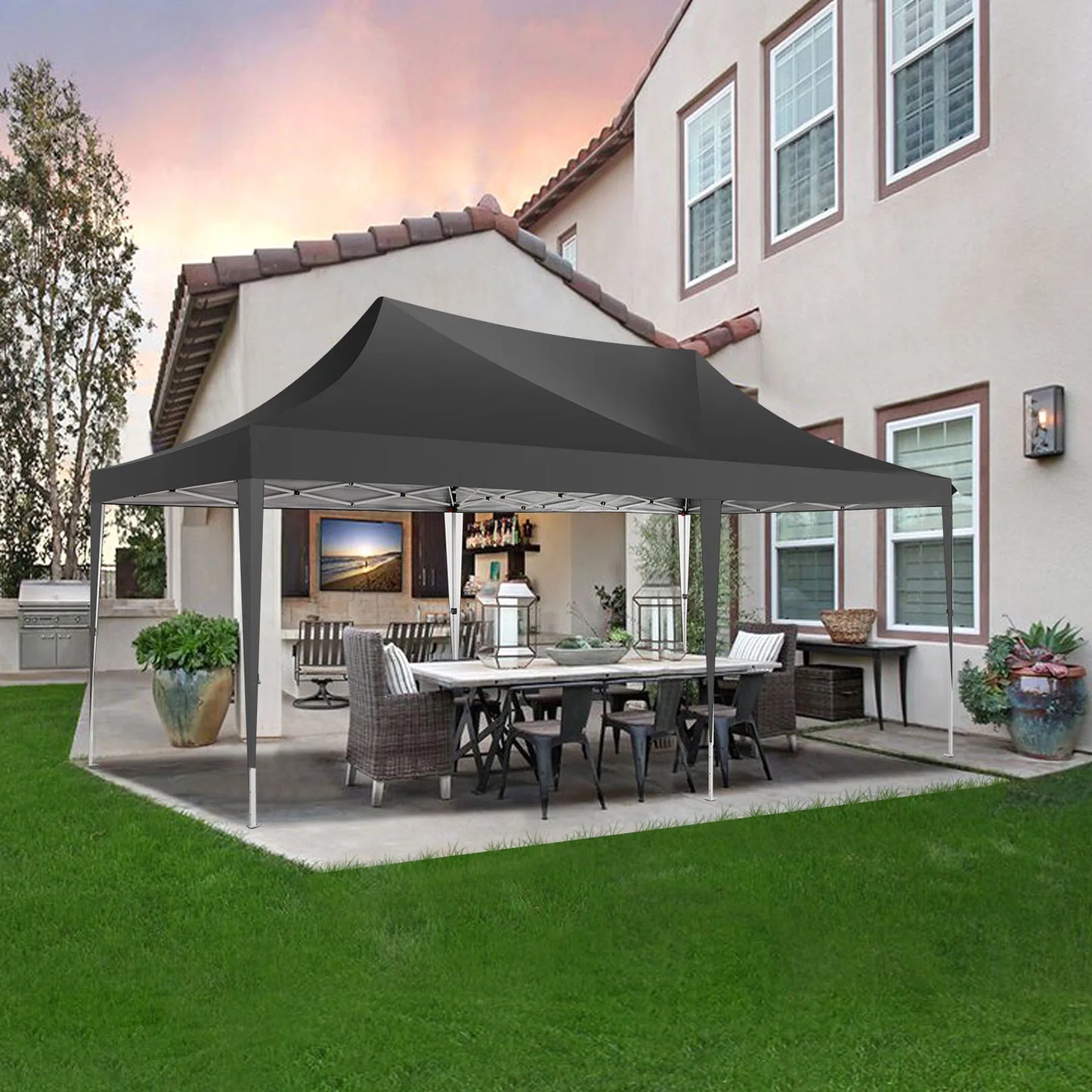 10x20 Pop Up Canopy Tent Wedding Party Outdoor Gazebo with Sidewalls