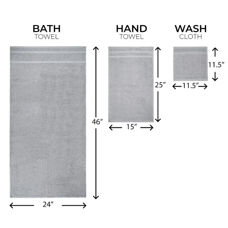 10 Piece Soft Cotton Towel Set Quick Dry Absorbent Durable Bathroom