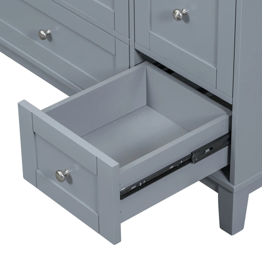 36 Inch Modern Bathroom Vanity with USB Charging and Ample Storage
