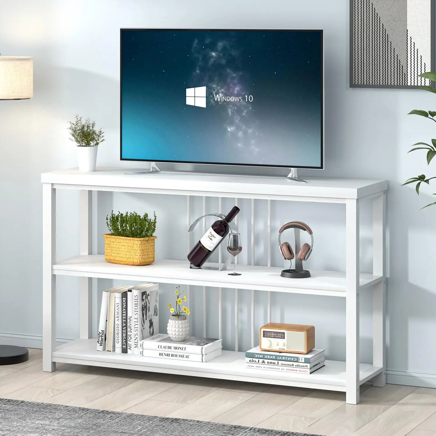 Modern 3 Tier Console Table Entryway Foyer Sofa Table Living Room Storage