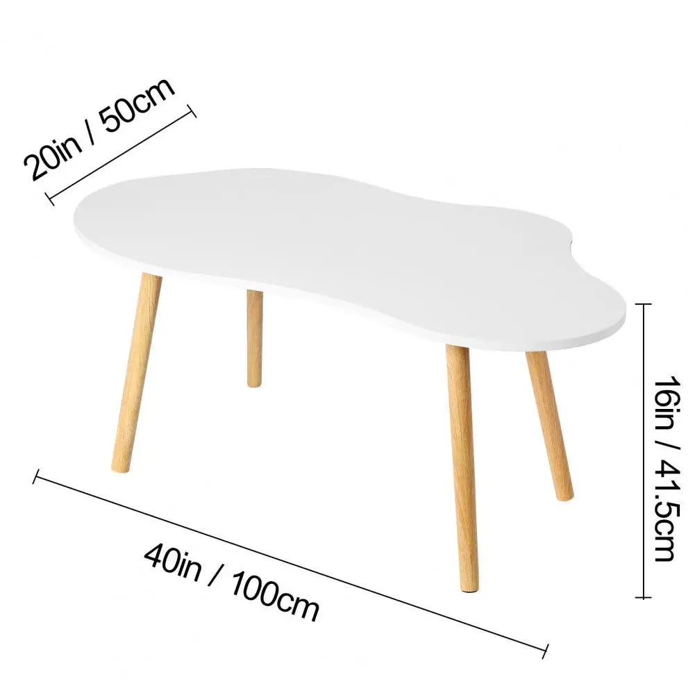 Small Space Mid Century Modern Cloud Shape Coffee Table for Living Room