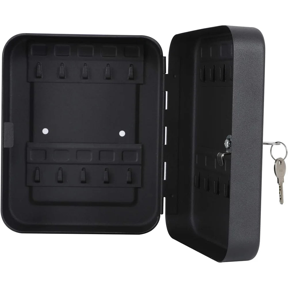 Wall Mounted Key Cabinet with 20 Hooks and Locking Security System