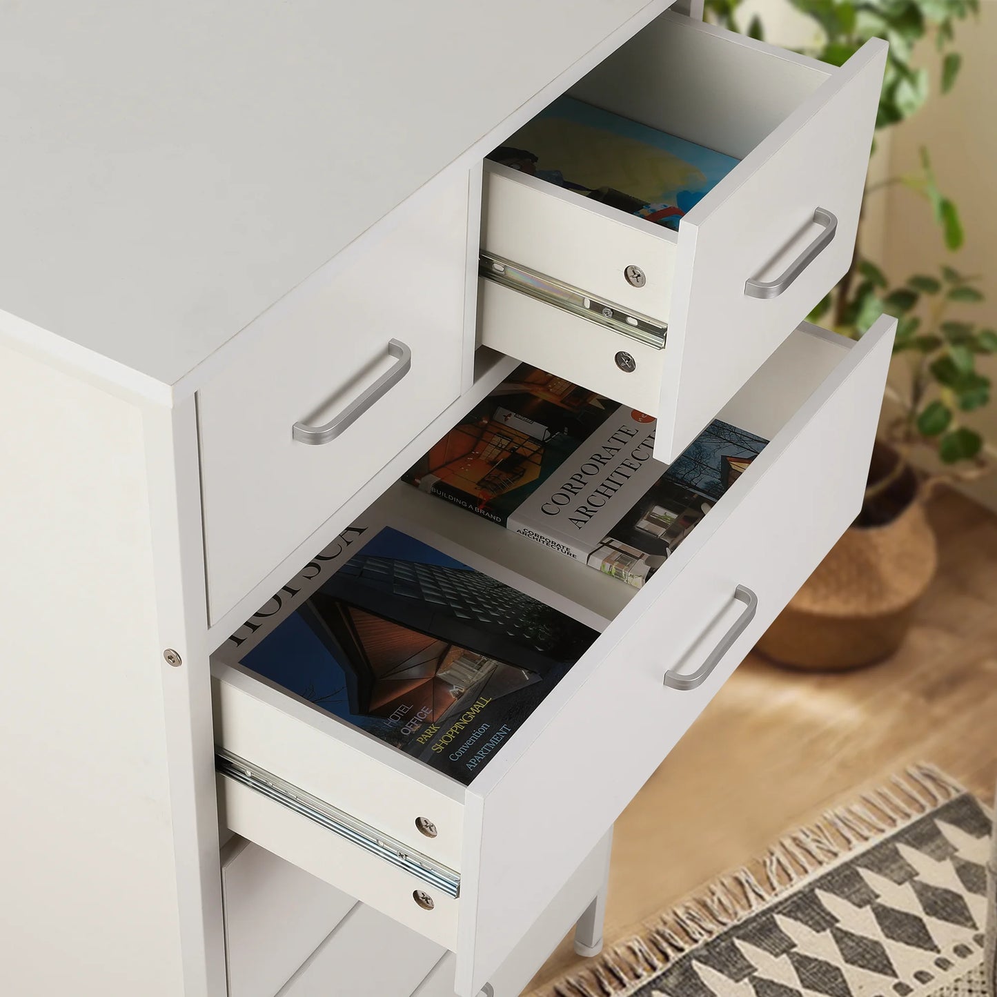 Chest of 6 Drawers Storage Organizer Dresser for Bedroom Living Room