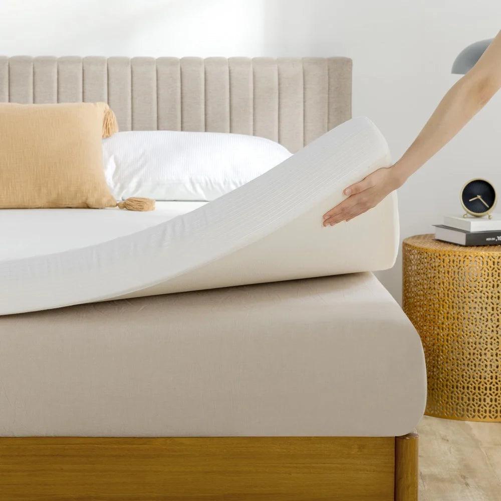 Ljustra Dual-Layer Memory Foam Mattress Topper Twin Odor Absorbing