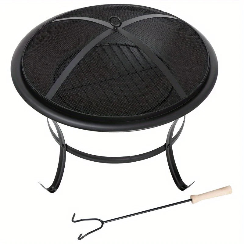 22 Inch Outdoor Patio Firepit Garden Bowl BBQ Grill for Backyard