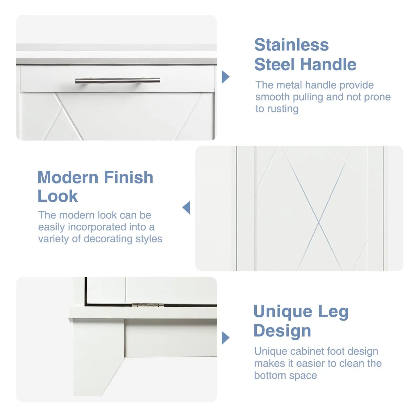 Tilt Out Trash Can Cabinet with Charging Station and Deodorizing Function