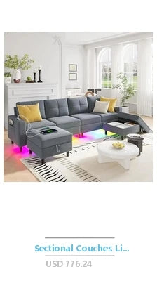 Ljustra Modern 3-Seater Sofa Couch No Assembly Required Cat Scratch Resistant