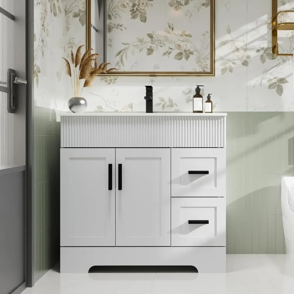 36 Inch Modern Bathroom Vanity Sink Combo with Undermount Single Sink