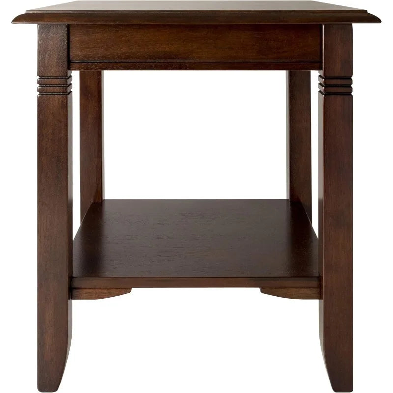 Ljustra Winsome Nolan End Table Wood Living Room Bedroom Storage
