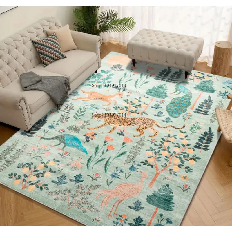 Animal Area Rugs for Living Room Bedroom Jungle Theme Decor
