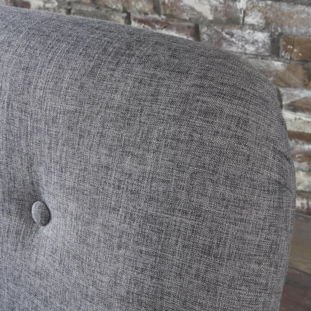 Ljustra Mariah Mid Century Modern Loveseat Grey Fabric Sofa