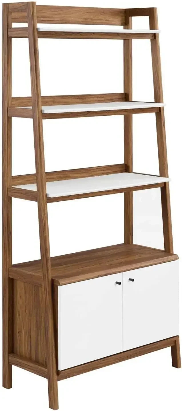 Bixby Home Office Desk Modern Mid Century Bookshelf Storage Display