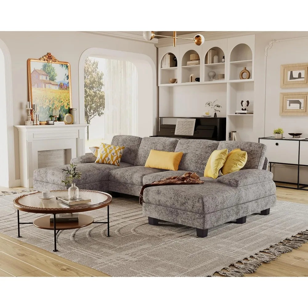 Ljustra Modern Sectional Sofa Couch U-Shaped 4 Seat Living Room