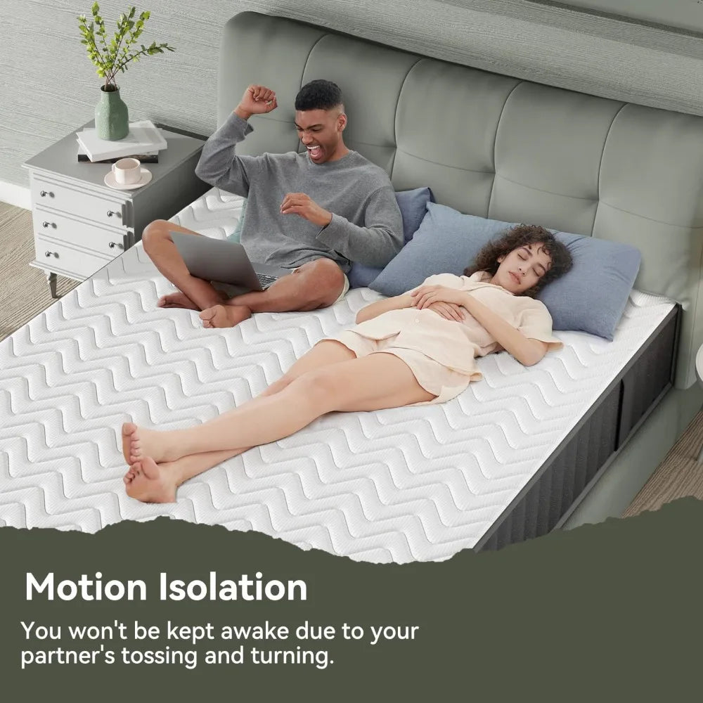 Ljustra 10 Inch King Size Memory Foam Mattress Cooling Medium Firm