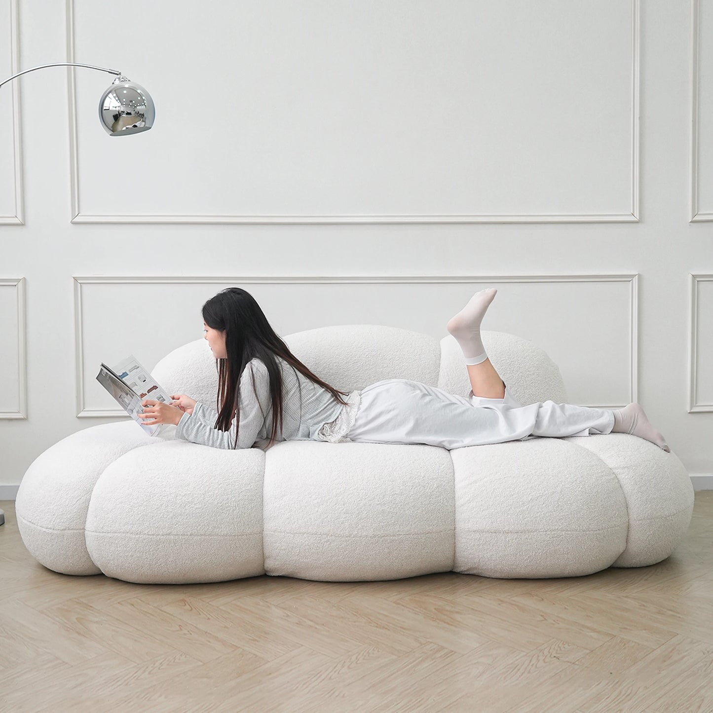 Ljustra Modern Cloud Shaped Sofa Comfy Upholstered Couch for Living Room