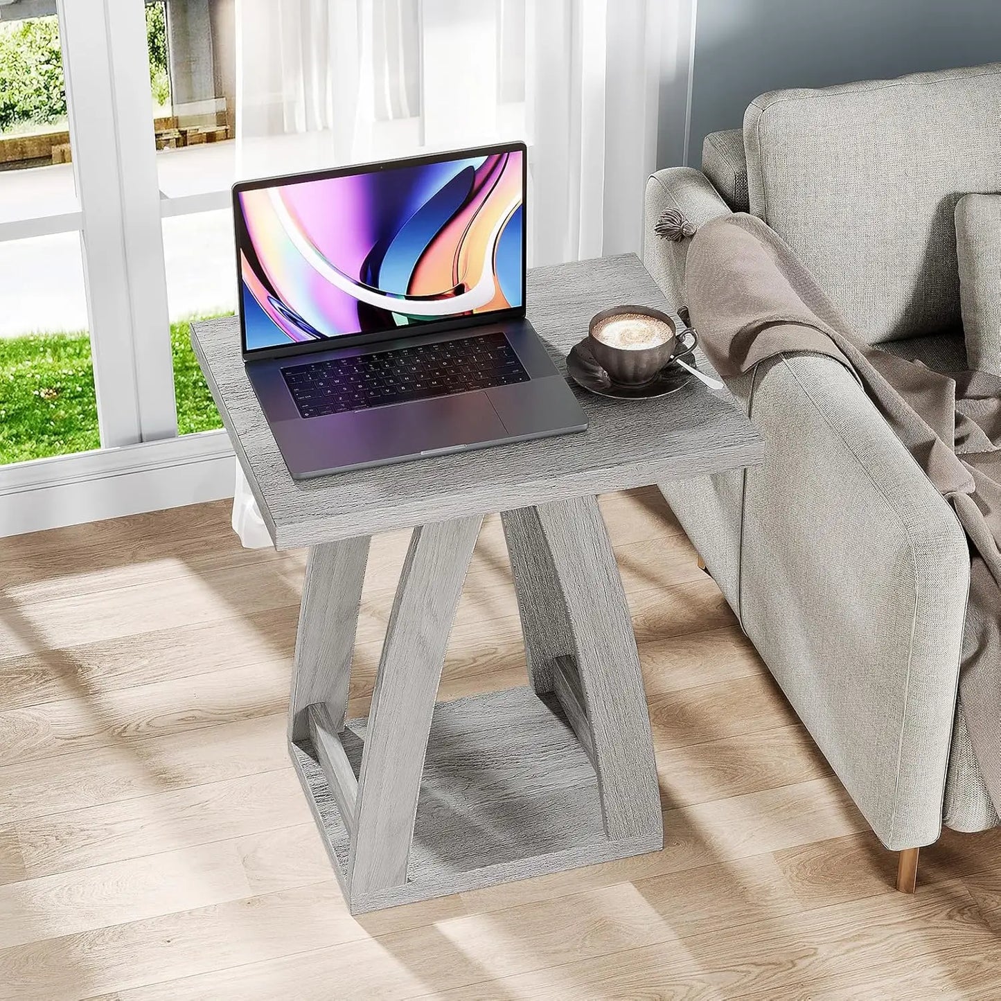 Modern End Tables Living Room Set of 2 Stylish Side Tables for Home