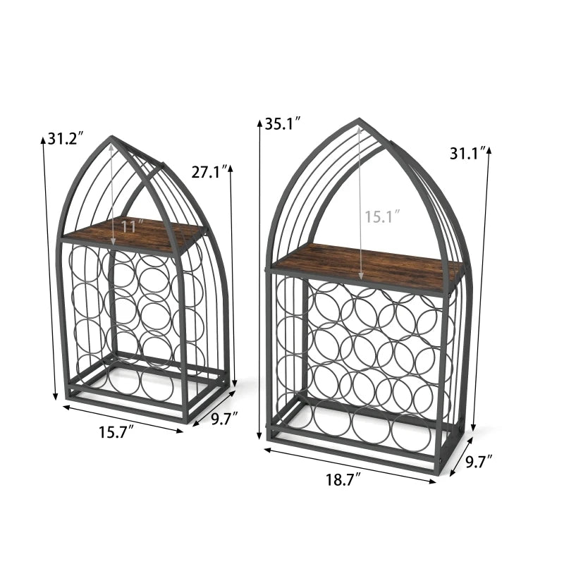 Sailboat Display Rack Freestanding Cabinet Wine Storage Home Bar Kitchen