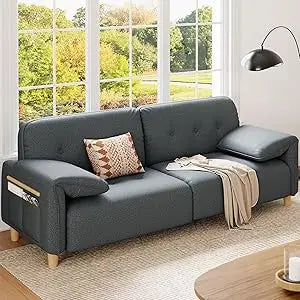 Ljustra Comfy Oversized Loveseat Sofa with Pillow Top Arms Storage Pockets