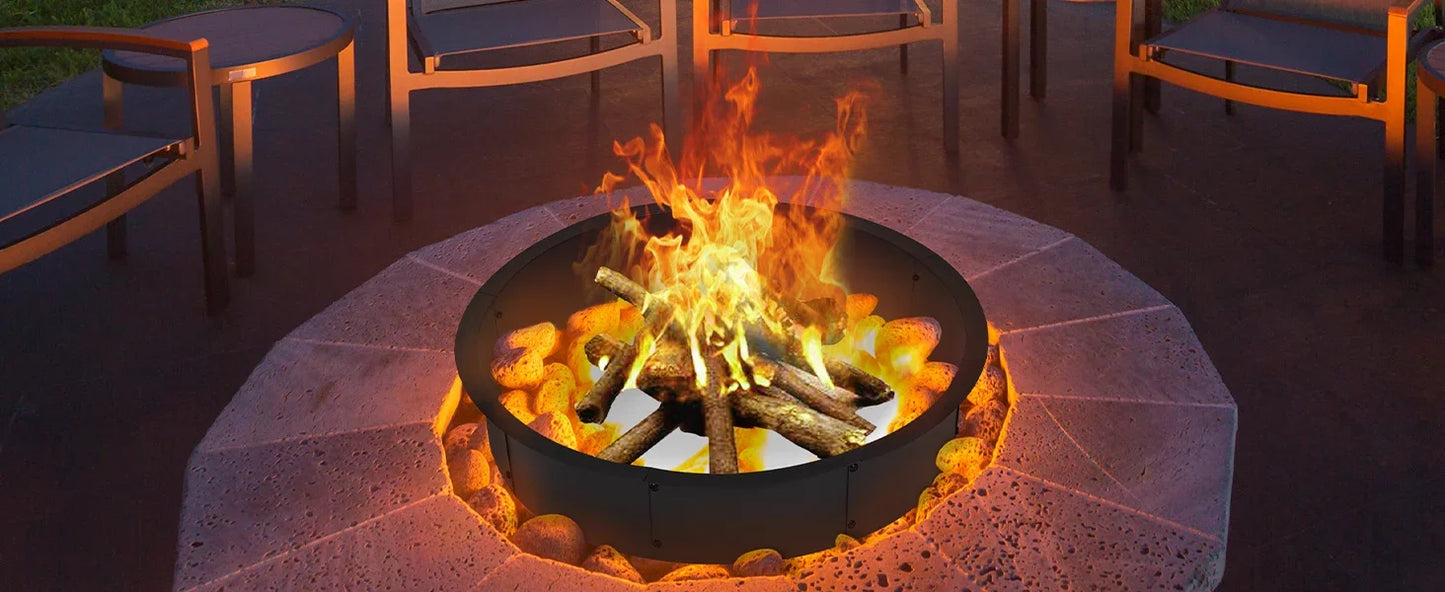 36 Inch 39 Inch Steel Fire Pit Ring Insert In Above Ground Liner Heavy Duty