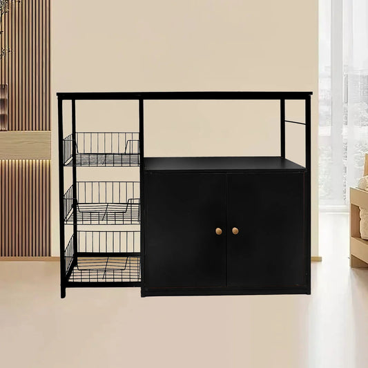 Ljustra Kitchen Storage Cabinet Multifunctional Sideboard Organizer Rack
