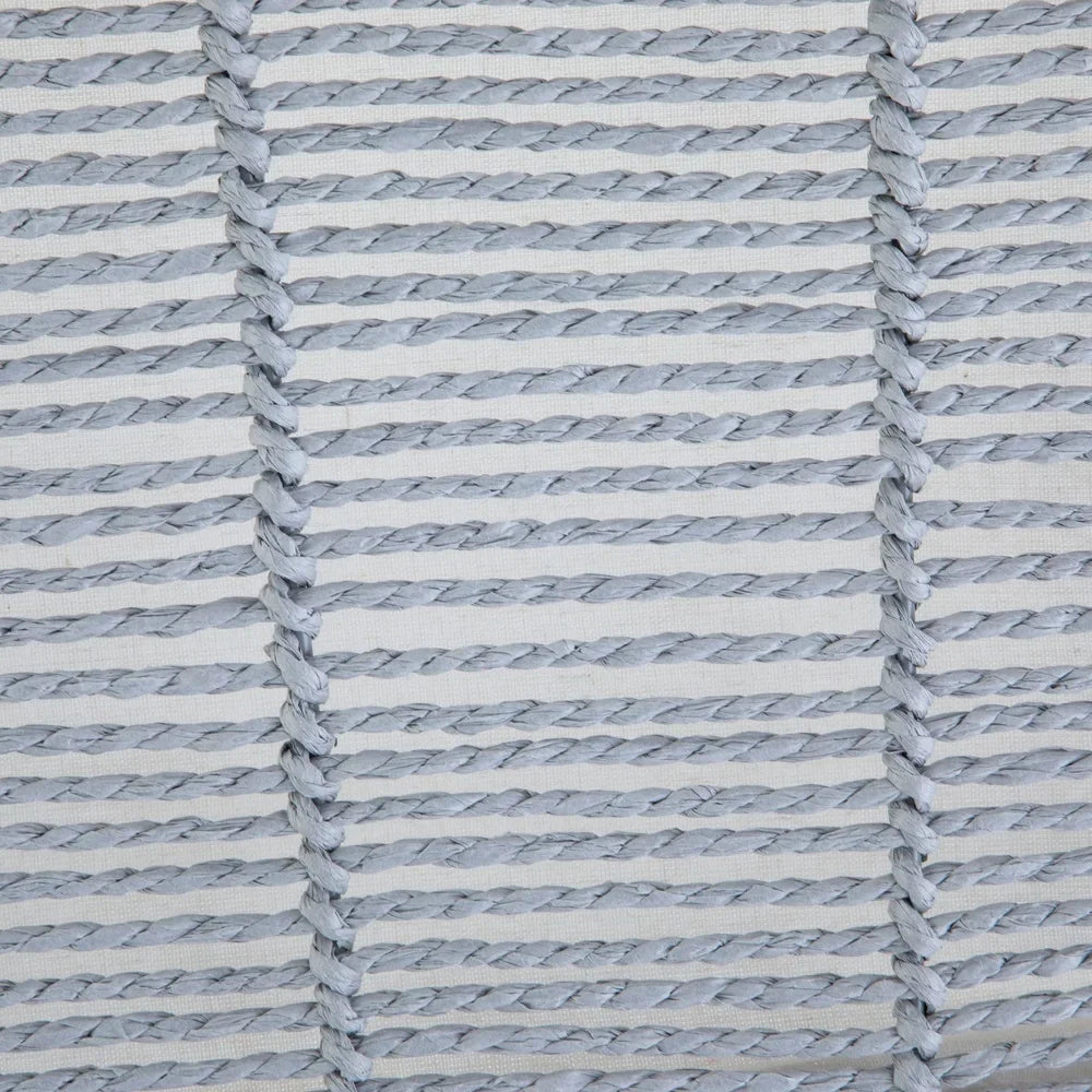 Medium Grey Twisted Paper Rope Decorative Storage Basket with Handles