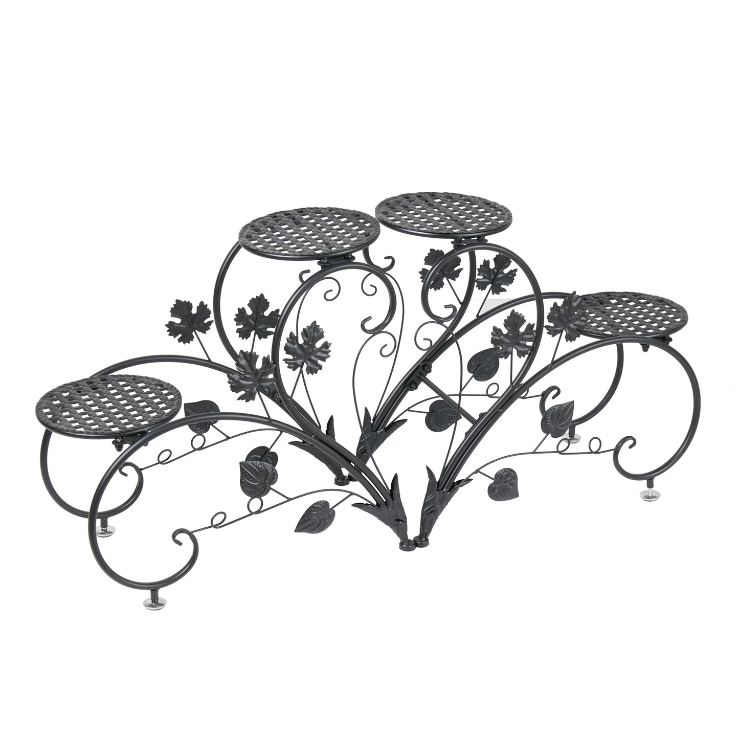 Tall Metal Plant Stands Elegant Iron Flower Pot Holder for Garden Living Room