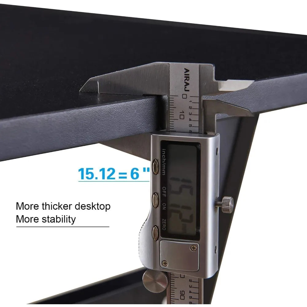 L-Shaped Gaming Desk with Keyboard Tray and CPU Stand Reversible 58 Inch