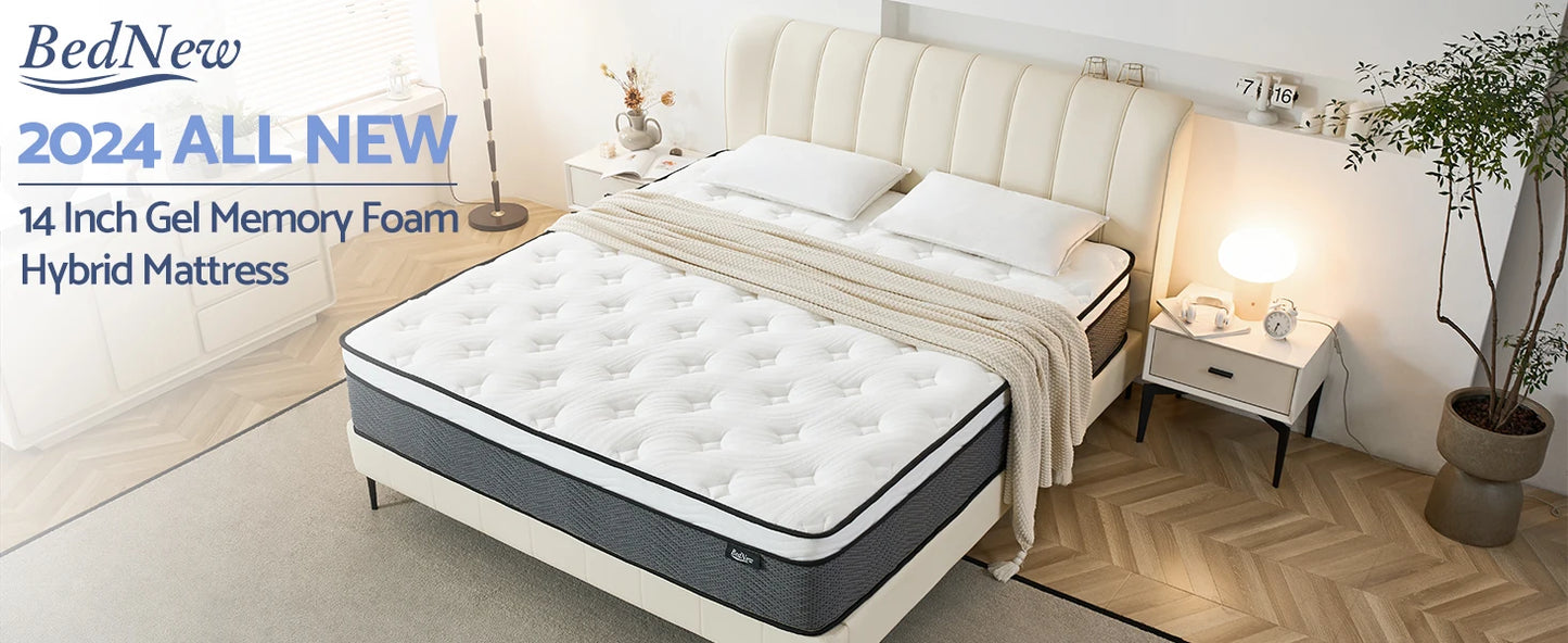 Ljustra King Mattress 12 Inch Hybrid Pressure Relief Medium Firm