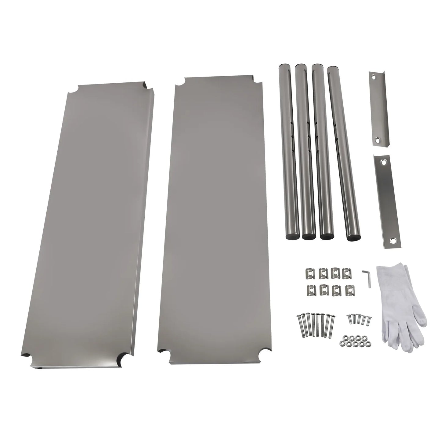 2-Tier Stainless Steel Work Table Food Prep Shelf Station 36x12in